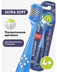 Зубная щетка Junior Ultra 4200 для детей голубая Splat