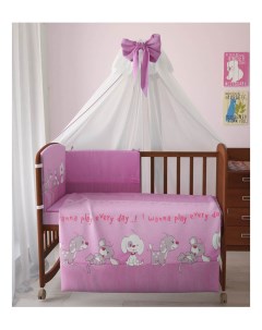 Комплект детского постельного белья Тополь Веселая игра розовый Фея