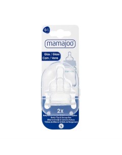 Соска для стеклянной бутылочки 0 S Anti colic Bottle Teats 2 шт Mamajoo