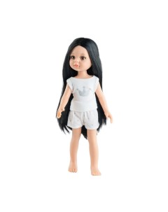 Кукла Карина с черными прямыми волосами в пижаме 32 см Paola reina