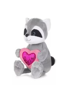 Мягкая игрушка Романтичный енотик с сердечком MT GU042021 2 20 20 см Maxitoys