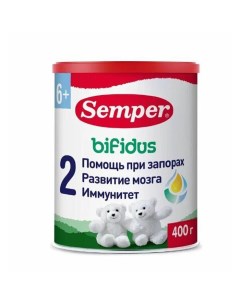 Молочная смесь Bifidus 2 от 6 до 12 мес 400 г Semper
