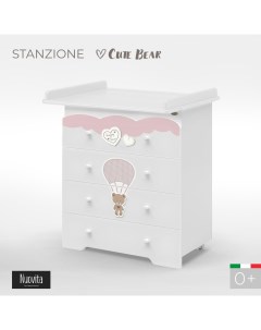 Детский пеленальный комод Stanzione Cute Bear Bianco Белый Nuovita