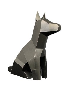 Набор для творчества Картонный конструктор Полигональная фигура Собака Intellectico