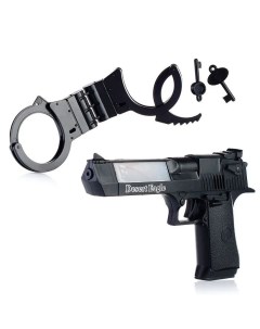 Пистолет HY091C с наручниками на батарейках в пакете Oubaoloon