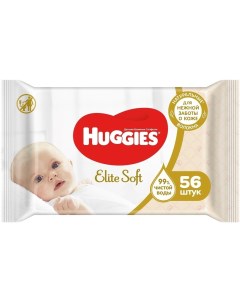 Детские влажные салфетки Elite Soft 56 шт Huggies