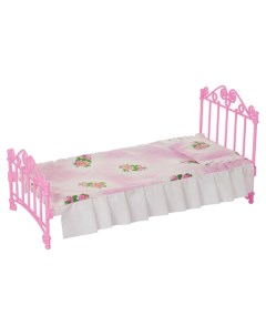 Кроватка для кукол Розовая с постельным бельем ОГ1427 Огонек