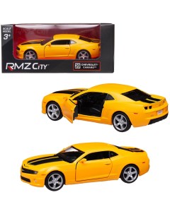 Машина металлическая RMZ City 1 32 Chevrolet Comaro 2010 желтый матовый цвет Uni fortune
