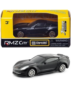 Машина металлическая 1 64 Chevrolet Corvette C7 черный матовый 344033SM Rmz city
