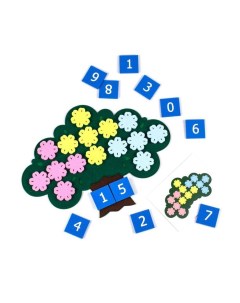 Развивающая игра Дерево с цветочками 1301007ф Фетров