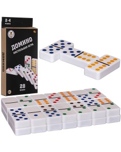 Настольная игра Домино в наборе 28 пластиковых костяшек 10х2 50х20 50 см Abtoys
