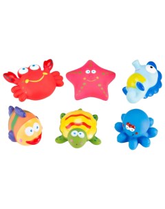 Набор игрушек для ванной Морские обитатели 6 штук Roxy kids