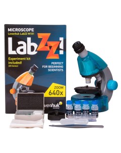 Микроскоп LabZZ M101 Azure Лазурь набор для опытов K50 Levenhuk