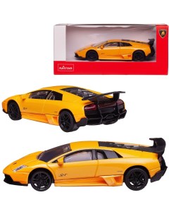 Машина металлическая 1 43 scale Lamborghini Murcielago LP 670 4 SV цвет желтый Rastar