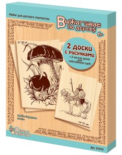 Набор для выжигания Грибы боровики и Витязь 4 шт 01815 Десятое королевство