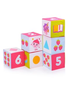 Мягкие кубики малышарики учим формы цвет и счет Р92435 Мякиши