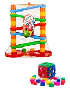 Развивающие игрушки Зайкина горка Аттракцион 1 Сортер Кубик логический большой Биплант