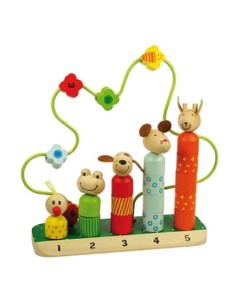Деревянная игрушка для малышей Игра посчитай животных Bigjigs toys