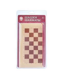 Игра настольная Шашки Шахматы мал беж блистер Десятое королевство