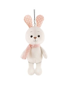 Мягкая игрушка Кролик белый с цветными ушками 13 см Maxitoys