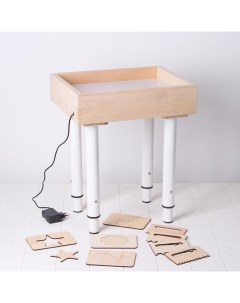 Стол для рисования песком с белой подстветкой 30x40 см гребень и трафарет Nobrand