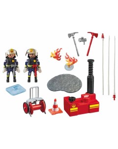 Игровой набор Пожарная служба Пожарные с водяным насосом Playmobil