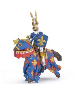 Набор фигурок Рыцарь Флёр де Лис в синем и его лошадь 39788 39787 Papo