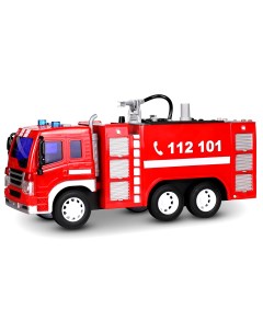 Игрушка пожарная машина масштаб 1 16 со звуком и светом инерц механизм Kid rocks