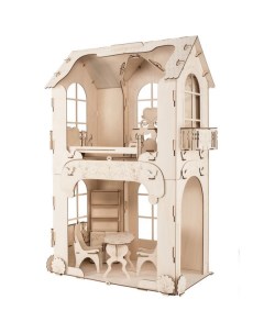 Кукольный домик Дом для кукол до 30 см с мебелью Хэппидом