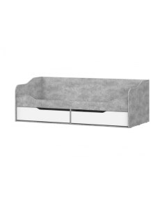 Кровать диван с ящиками Без фотопечати ГРЕЙ Цемент светлый Белый Sv-мебель