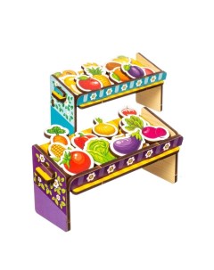 Игровой набор Супермаркет Овощи и фрукты Woodland