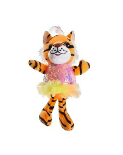 Мягкая игрушка Тигрица в платье на присоске цвета МИКС Nobrand