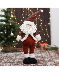 Мягкая игрушка Дед Мороз пузанчик 10х52 см красно зелёный Зимнее волшебство