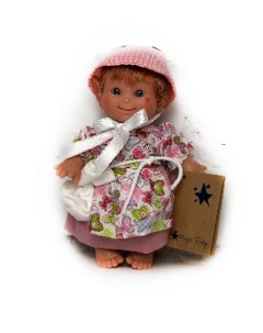 Кукла Домовёнок девочка в розовом 18 см 151 1 Lamagik