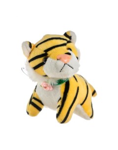 Мягкая игрушка Тигр с цветком 12 см на присоске цвета МИКС Nobrand