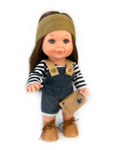 Кукла Бетти в джинсовом комбинезоне и повязке 30 см 3135 Lamagik