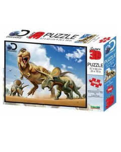 Пазл Super 3D Тираннозавр против трицератопса 500 детал Prime3d