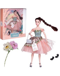 Кукла Junfa Atinil Атинил Летний день в платье с розовой юбкой с серым клатчем 28см Junfa toys