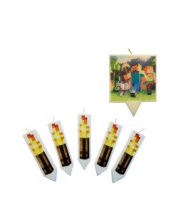 Набор из 6 свечей для торта герои игр и мультфильмов setcand46 Simparty