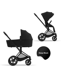 Детская коляска 2 в 1 Priam IV рама Matt Black текстиль Deep Black Cybex