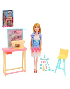 Кукла Рукодельницашвейная машинка стол стул аксессуары JB0210689 Amore bello