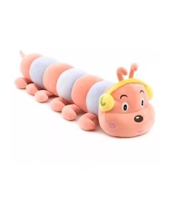 Мягкая игрушка Гусеница розовый 60 см Sun toys