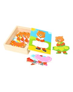 Деревянная игрушка для малышей Медвежонок Катя Мир деревянных игрушек