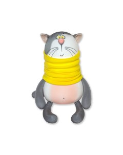 Мягкая игрушка антистресс Кот Умка желтый шарф Штучки, к которым тянутся ручки