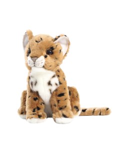 Реалистичная мягкая игрушка Котёнок ягуара коричневый 17 см Hansa creation