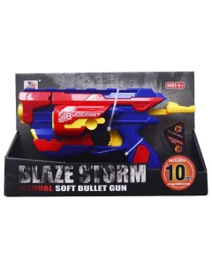 Бластер стреляющий мягкими снарядами 10 шт в комплекте Junfa toys