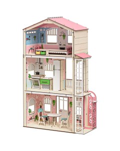Кукольный домик СИМФОНИЯ с мебелью и лифтом M-wood