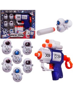 Игровой набор Junfa c игрушечным бластером с 4 мягкими пулями и 6 мишенями Junfa toys