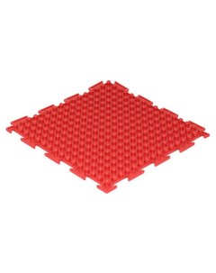 Массажный развивающий коврик пазл Шипы мягкие красный 1 элемент Ортодон
