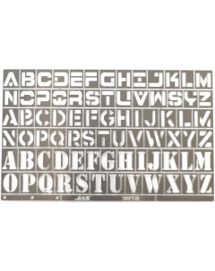 Трафарет Буквы латинский алфавит 78 символов 3812 9 5x6 см Jas